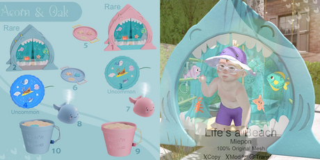 Second Life Marketplace - 7. {A&O} Lil' Squirt Whale - Pink - Toy